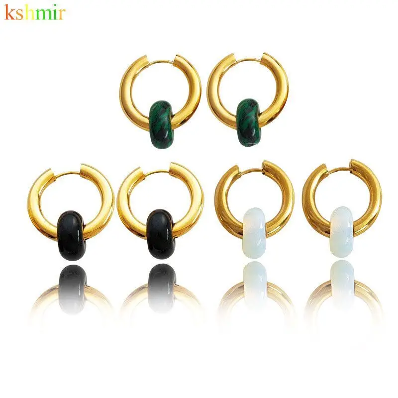 2022 New retro simple geometric round earrings temperament trendy earrings with irregular pattern earrings