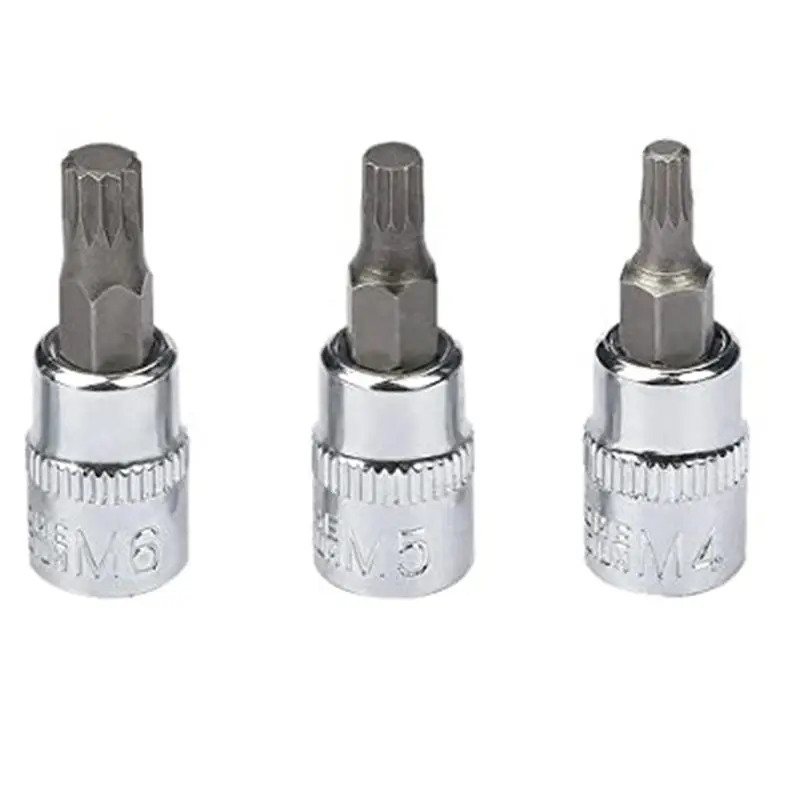 

*ABKM Набор из 10 предметов со средним отверстием, 12 бит с пакетной головкой, 12-точечный рукав серии M