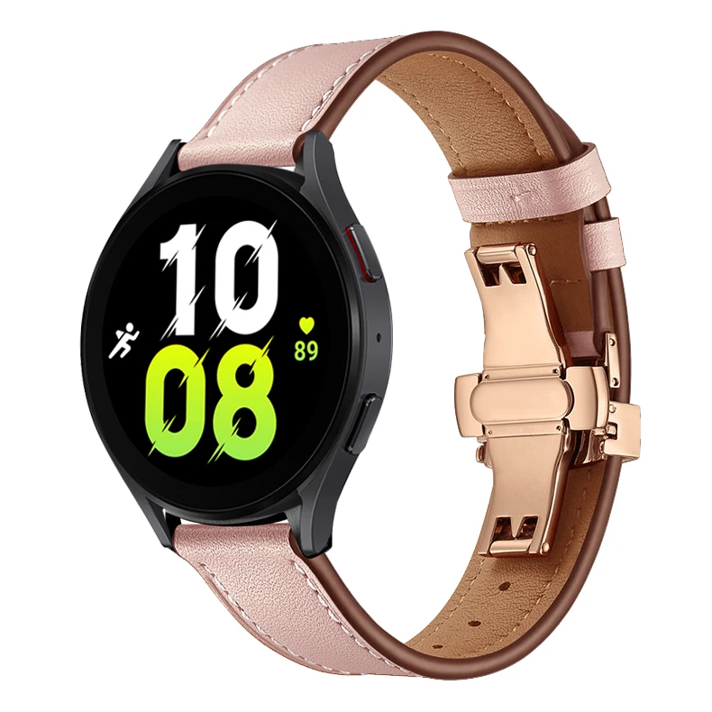 Leather Band For Samsung Galaxy watch 5/6/pro 4 Classic/Active 2/3/42/46mm bracelet Huawei GT/2/3 Pro Galaxy 4 5 strap 20mm 22mm