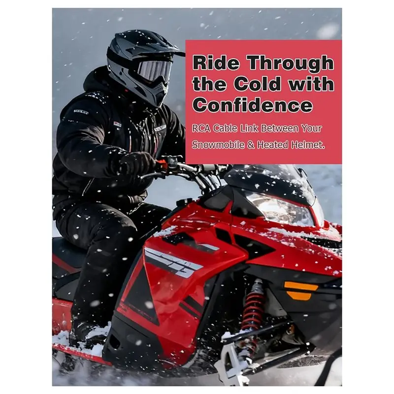 B24B Heated Shield Cord Snowmobile Helmet Heated Shield Cord Replacement Electric Shield Wire Tight Hook Up A Heated Shueld