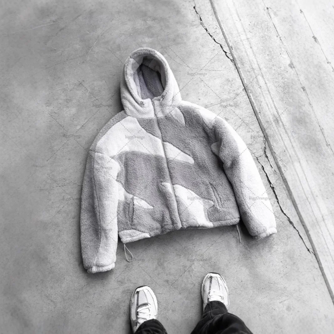 

American New Fashion Trend Brand Clothing Street Hip-hop Harajuku Y2K Top Oversized Loose Splicing Casual Zipper Jacket Men