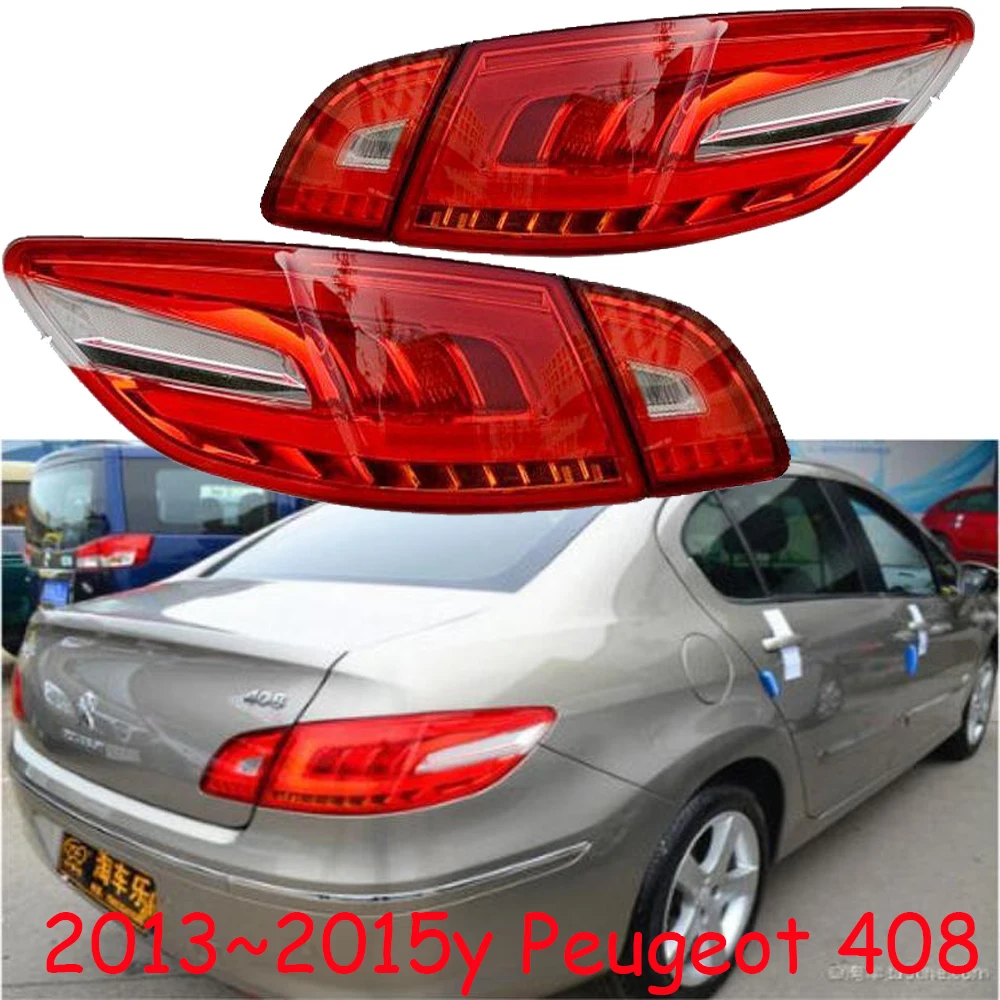 

1pcs car bumper tail light for Peugeot 408 taillight 2013~2015y for Peugeot408 Taillamp for Peugeot 408 fog lamp