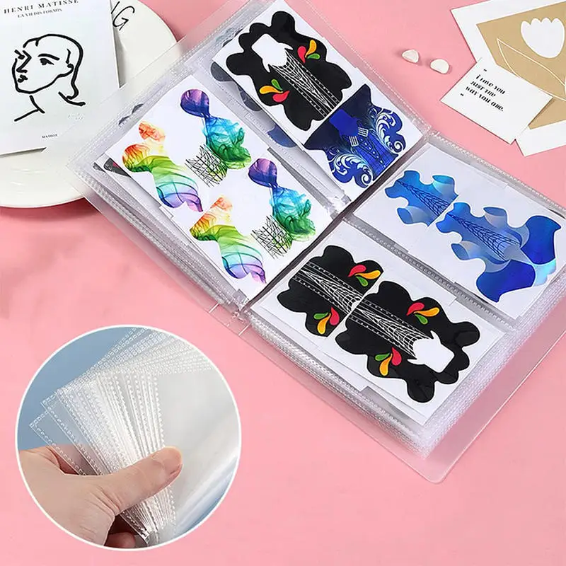 

Cute Types Notebook Nail Sticker Storage Book Large Capacity Exhibition Photos Album Card Type Manicure Stickers