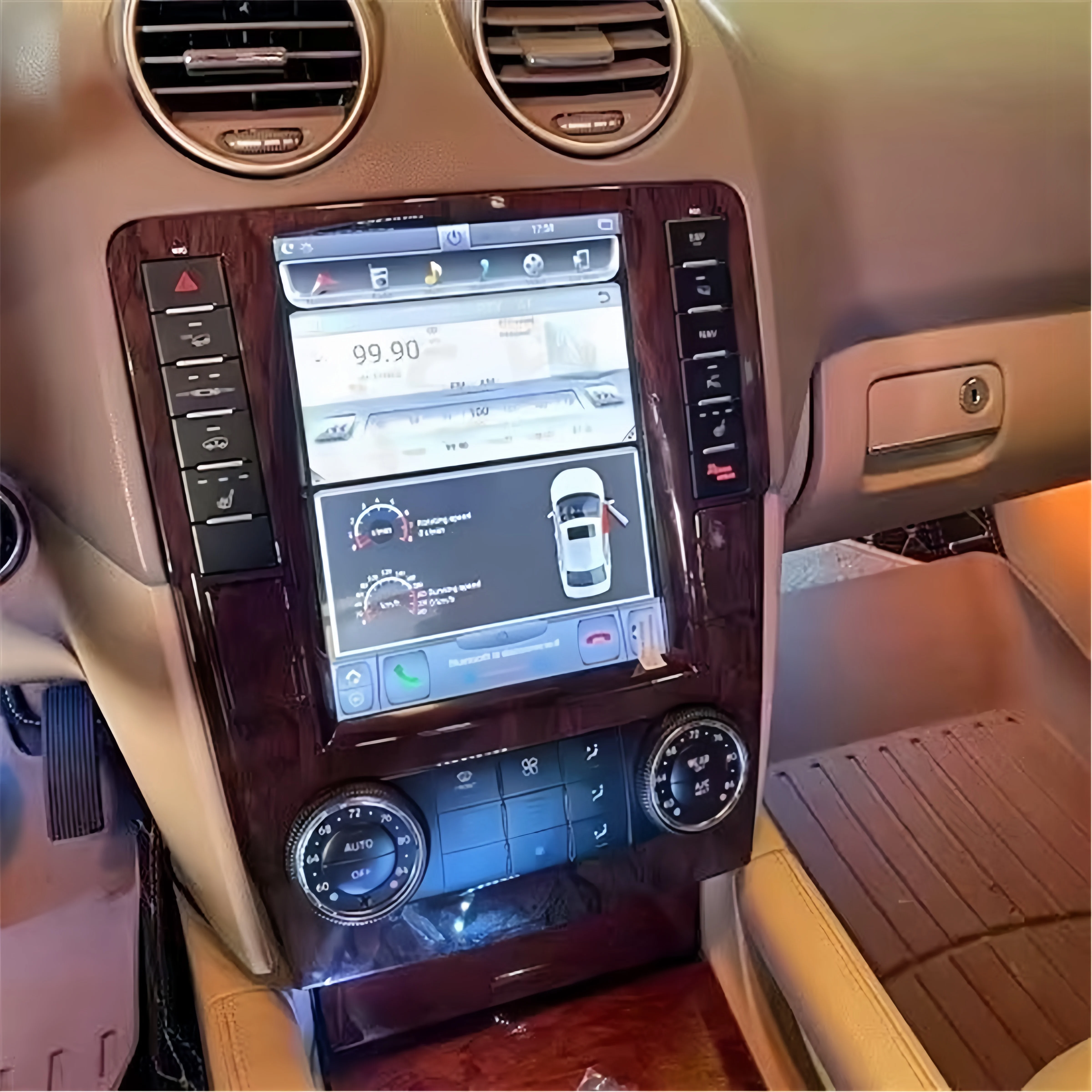 Car Multimedia Player For Mercedes-Benz ML 2005-2011 GPS Navigation Auto Stereo Head Unit 9.7