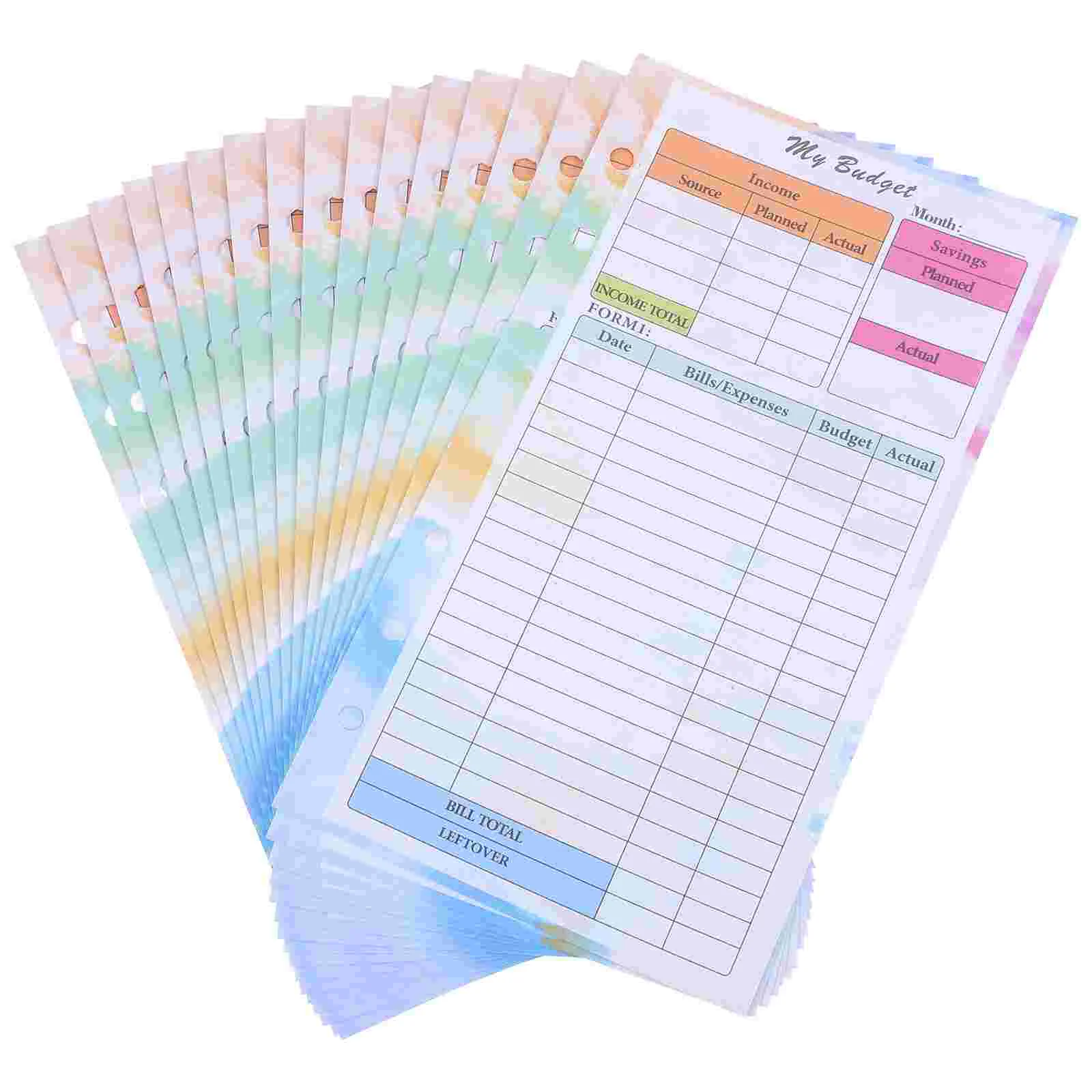 14 Sheets Planning and Budget Book Wallet Clip Monthly Planner Inserts Refills Hand Account