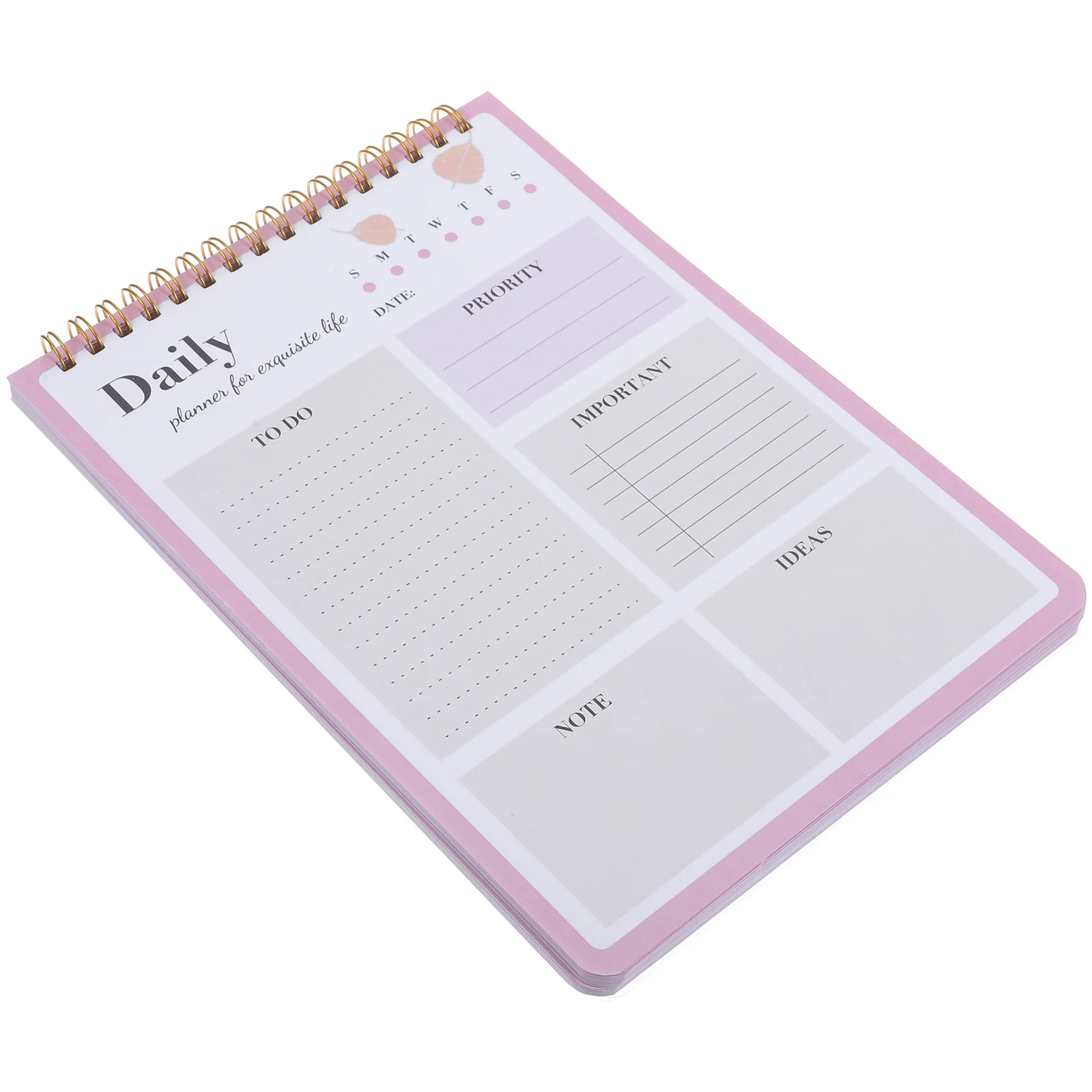 

Time Management Notebooks Daily Planner Notepad Pink Schedule Agenda Task List Study Plan Pad Date Calendar To Do Book Work Home