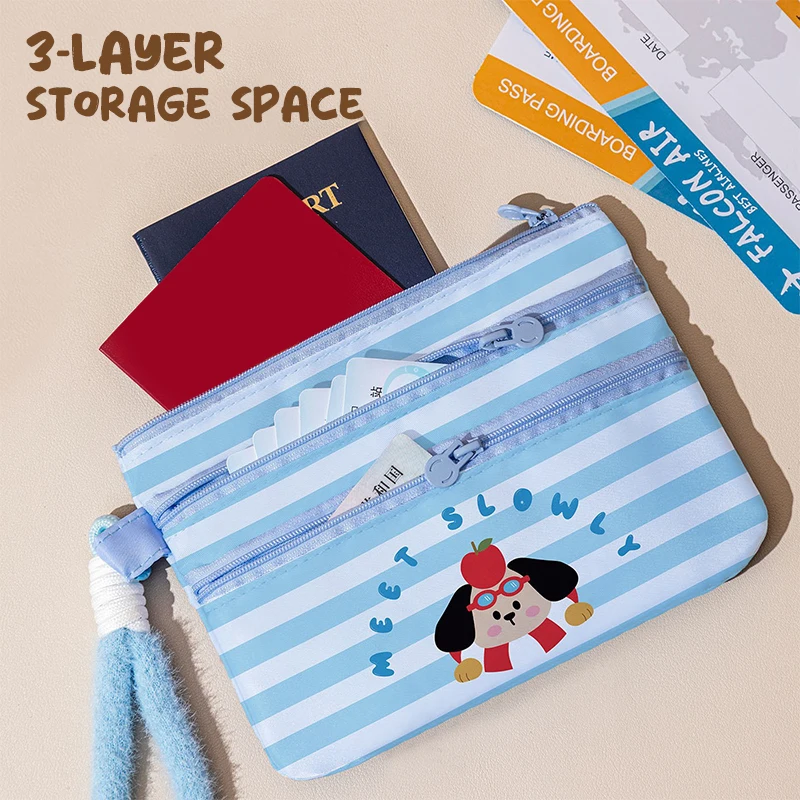 1Pcs 내구성 옥스포드 천 보호 커버 외출 여행 및 문서 보관 휴대용 여행 여권 티켓 보관 케이스