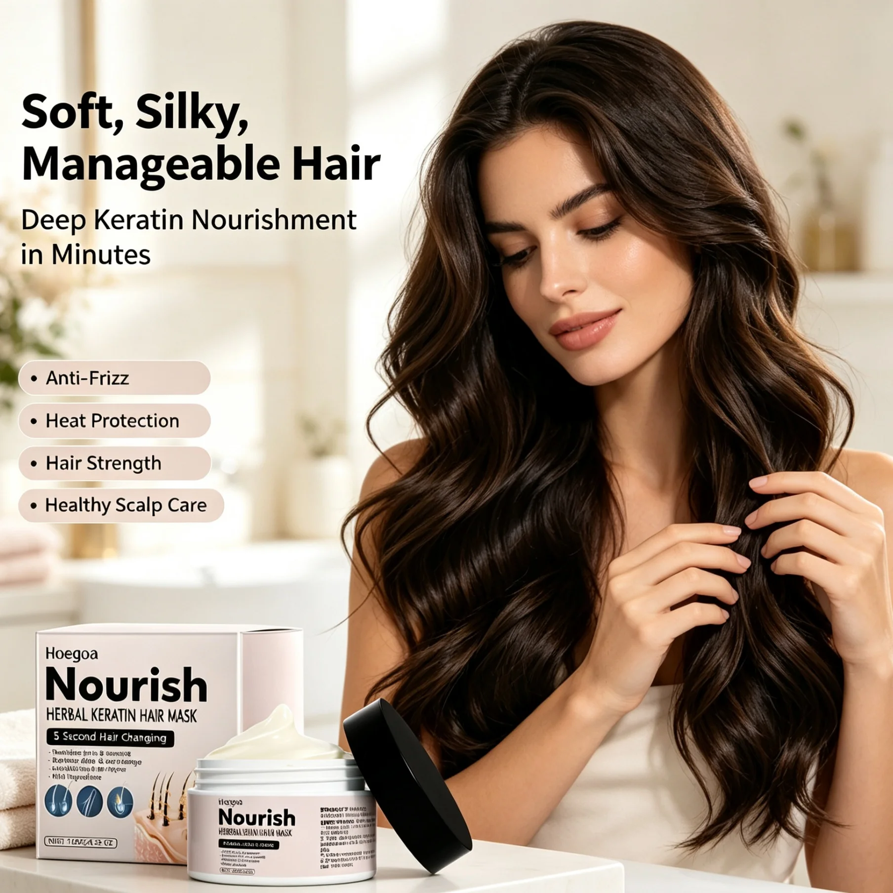 Ginger Hair Nourishing Conditioner Deep Moisturizing Reduce Frizzy Keep Smooth Improve Growth Repair Damaged Hair Essential Mask