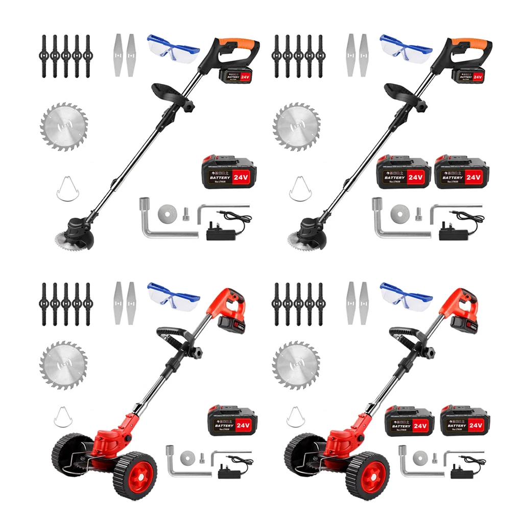 Portable 8kg Grass Trimmer Cordless Weed Wacker Battery Operated For Small Machines More Reliable Wheel type