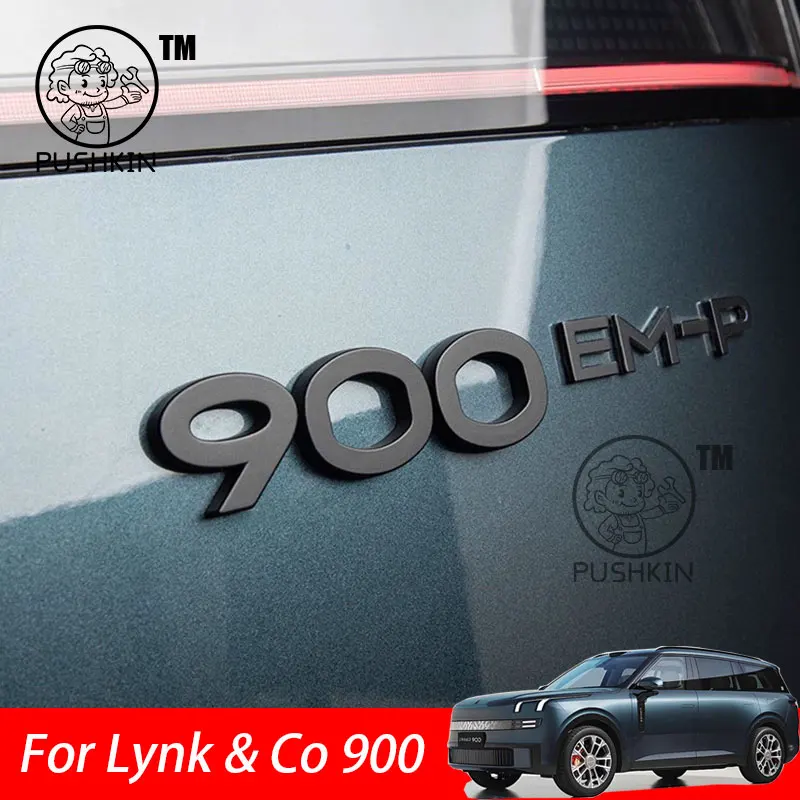 

For Lynk & Co 900 2025 2026 Car Blackened Emblem Black Warrior Sport Overlay Tail Emblem Automotive Modification Accessories