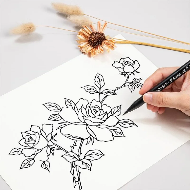 High Quality Calligraphy Practice Pen Soft Watercolor Brush BR Small Regular Script Brush Student Art Painting Writing Supplies