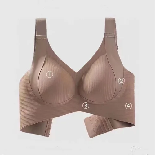 Imagen 2 del producto Ropa interior de mujer sin rastro de alta calidad de gran tamaño sin anillos de acero que se reúnen para mostrar pequeño sujetador deportivo transpirable para mujer
