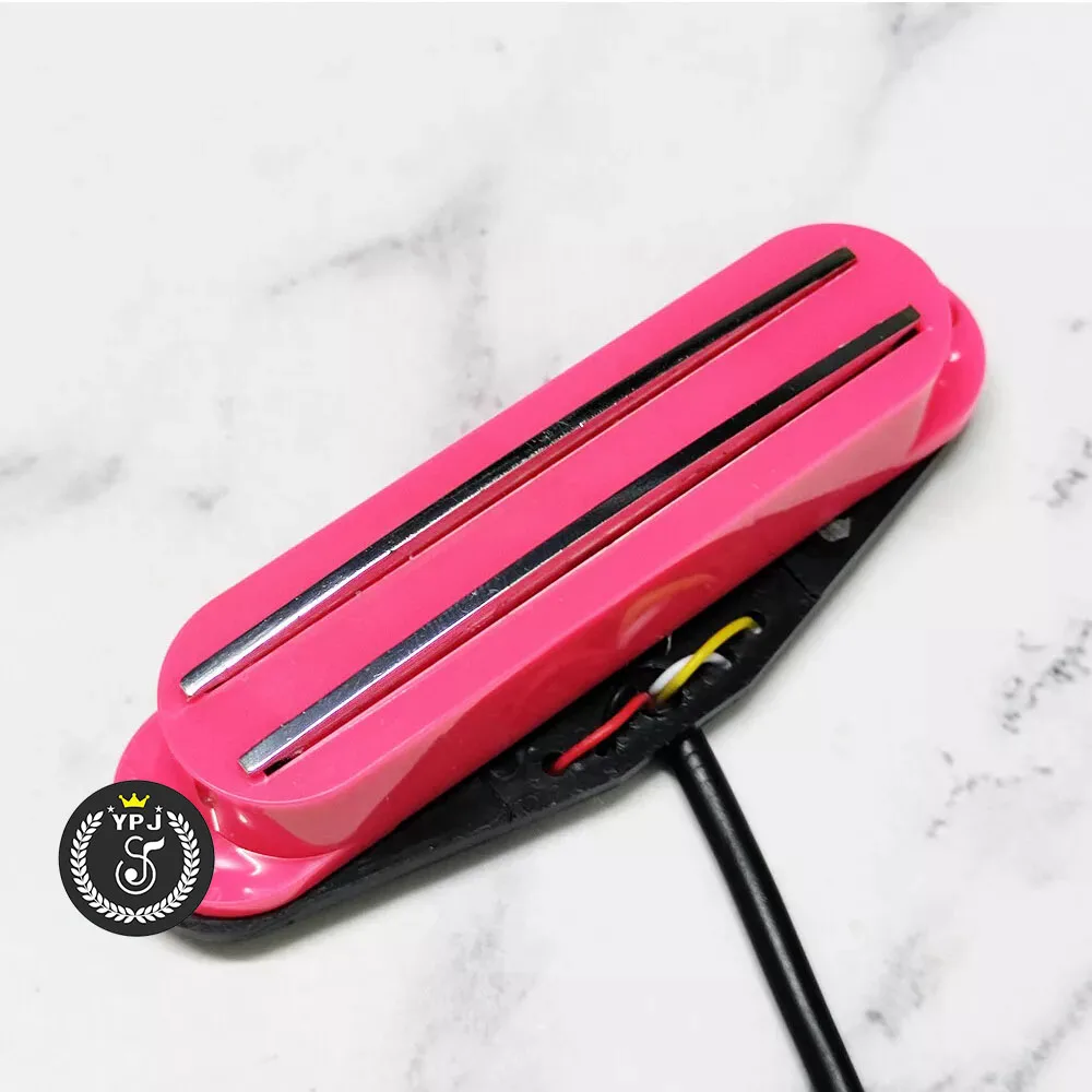 For Electric Guitar Pickups Mini-Humbucker Dual Hot Rail 4-Wire Magnet Ceramic Fit ST SQ Most Guitars Pickup Parts Pink