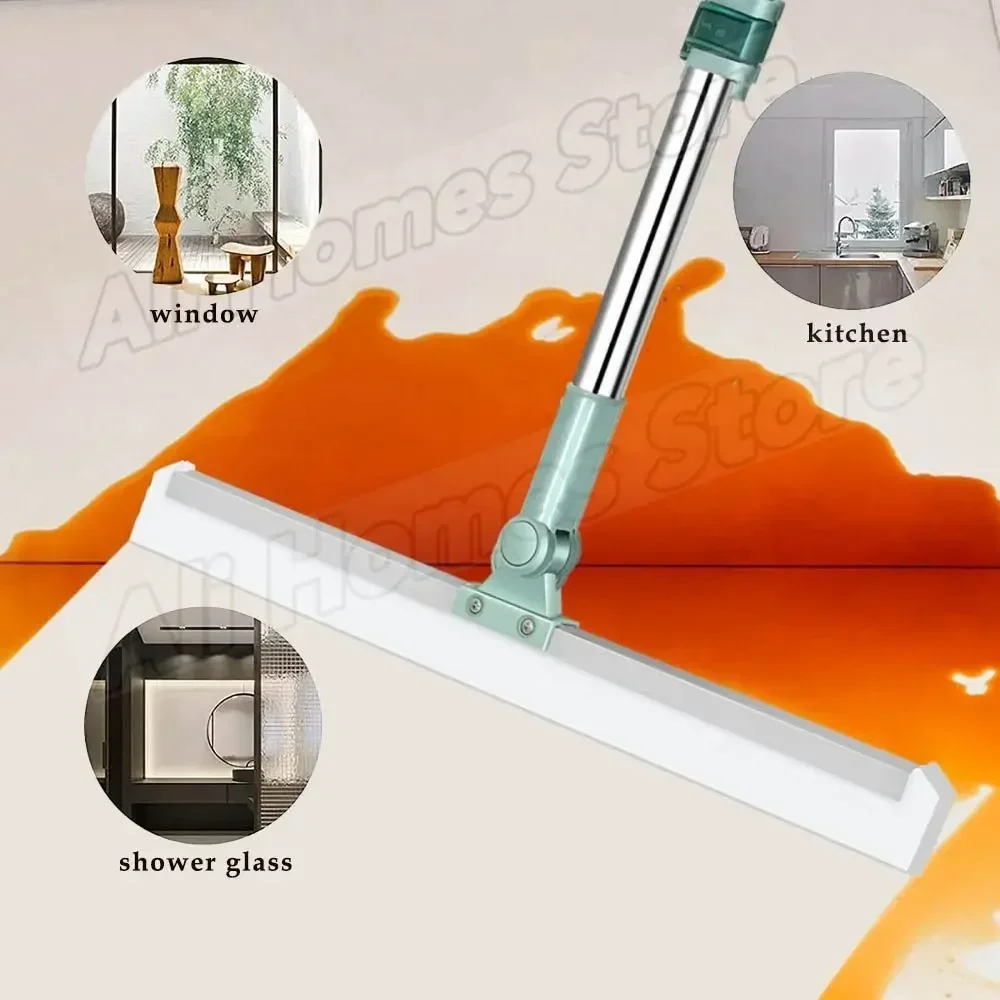 Wiper Flooring Cleaning Squeegee Magic Squeodo Silicone Mop Telescopic Broom Bathroom Wipe Sweeping Ground Scraping Floor Pole