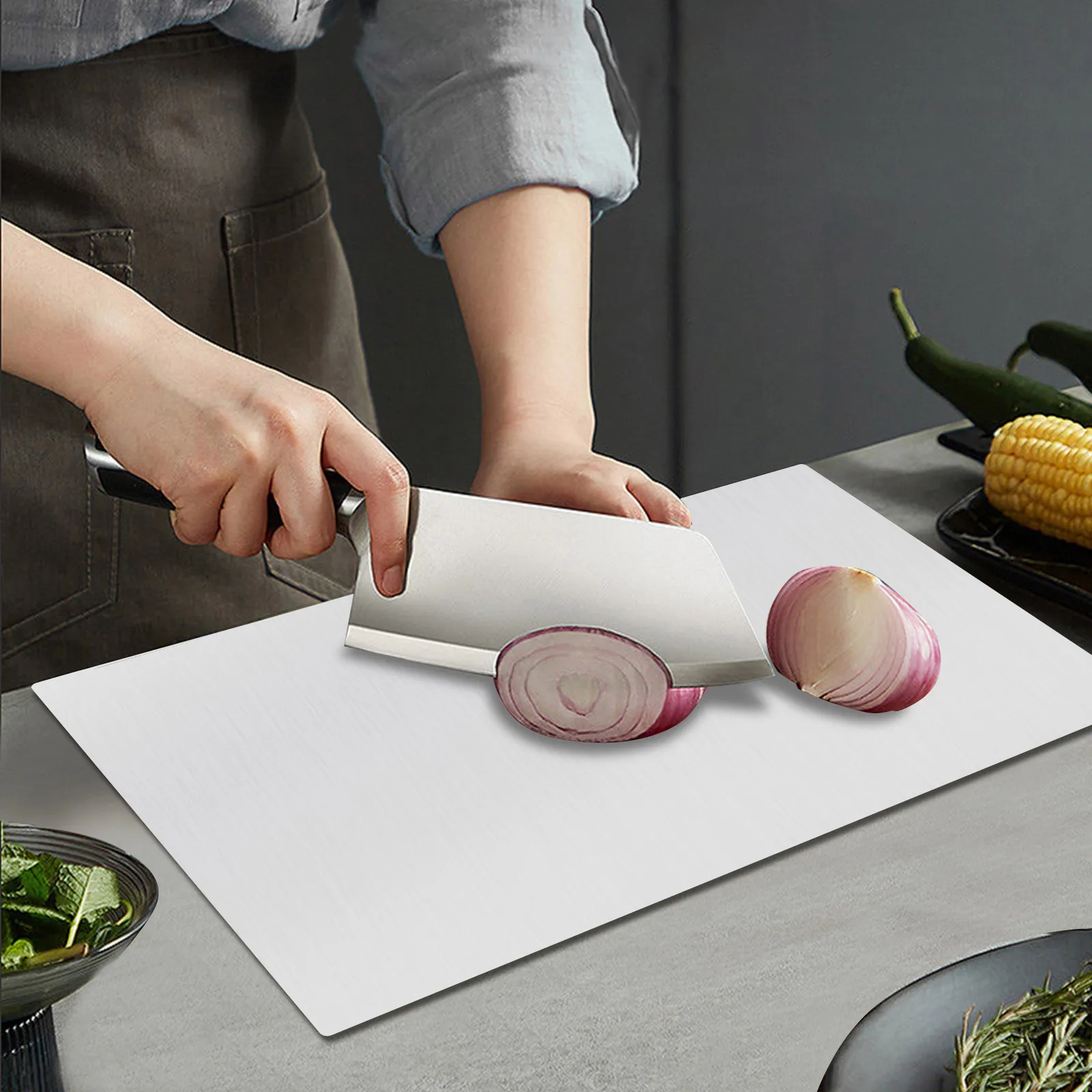 

Extra Large Stainless Steel Chopping Boards, Cooking Board, Heavy Chopping Board for Kitchen, Pastry Tips for Meat, Vegetables