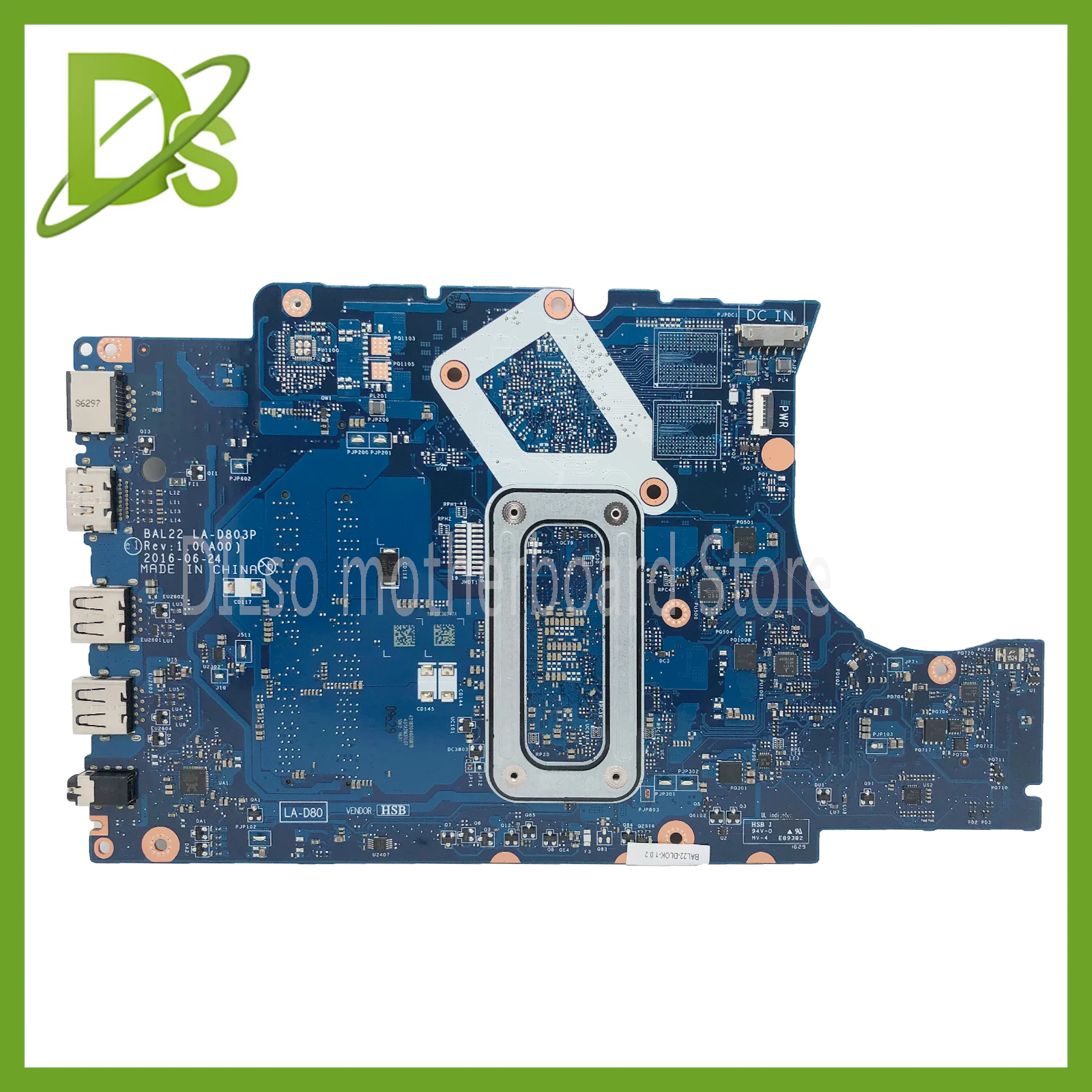 KEFU  BAL22 LA-D803P Notebook Motherboard with A10-9600P CPU for DELL Inspiron 5565 5765 Laptop Motherboard 100% Fully Tested