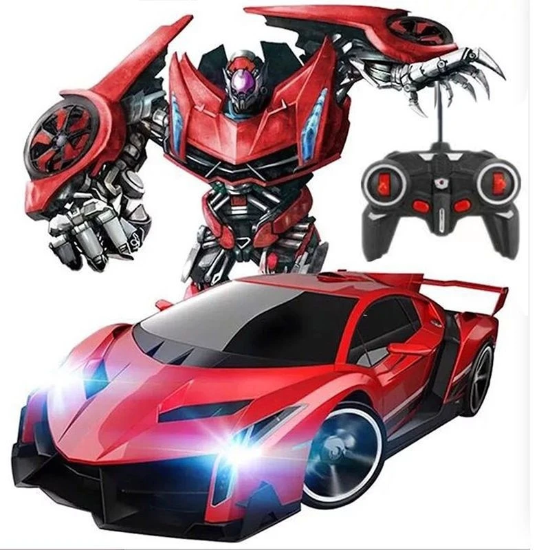 

1:18 Remote Control Car King Kong Robot One-Click Morphing Police Car Charging Moving Children'S Car Morphing Car Birthday Gift