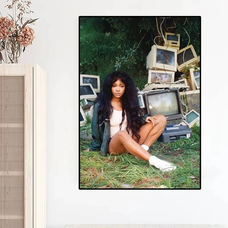 ملصق SZA SOS للمغني ، لوحة جدارية ، غرفة نوم وغرفة معيشة ، ملصق صغير