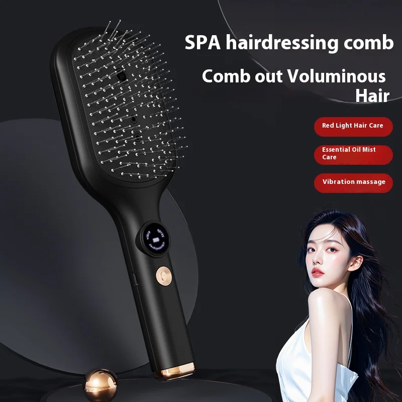 

Electric scalp massage comb, essential oil application, multi-speed adjustment massage comb, vibration hair tool, portable head