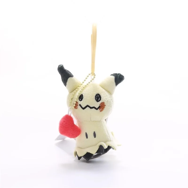 Véritable Pokemon Mimikyu Love Series Kawaii peluche jouet porte-clés sac à dos pendentif porte-clés poupée cadeaux d'anniversaire pour enfant garçons
