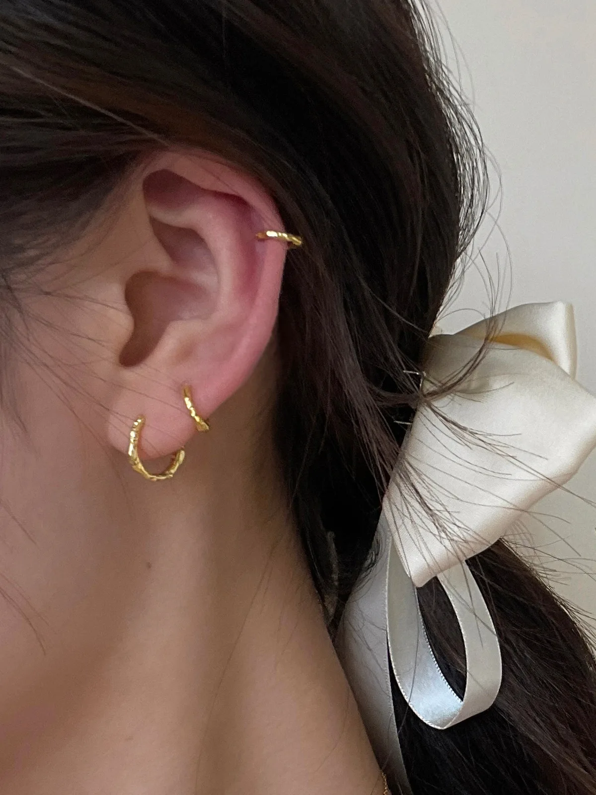 

925 Sterling Silver hoop Earrings Temperament Simple for Women Wedding Jewelry Accessories