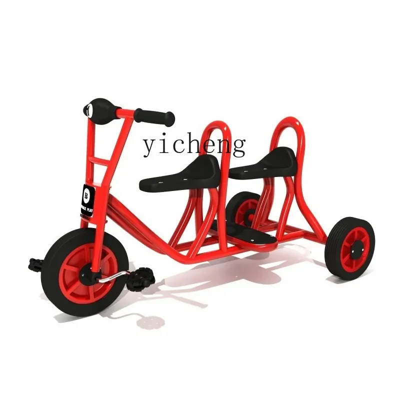 Tqh Kindergarten Tricycle Children's Outdoor Double Pedal Twin Bicycle Multi-Person Rotation Change