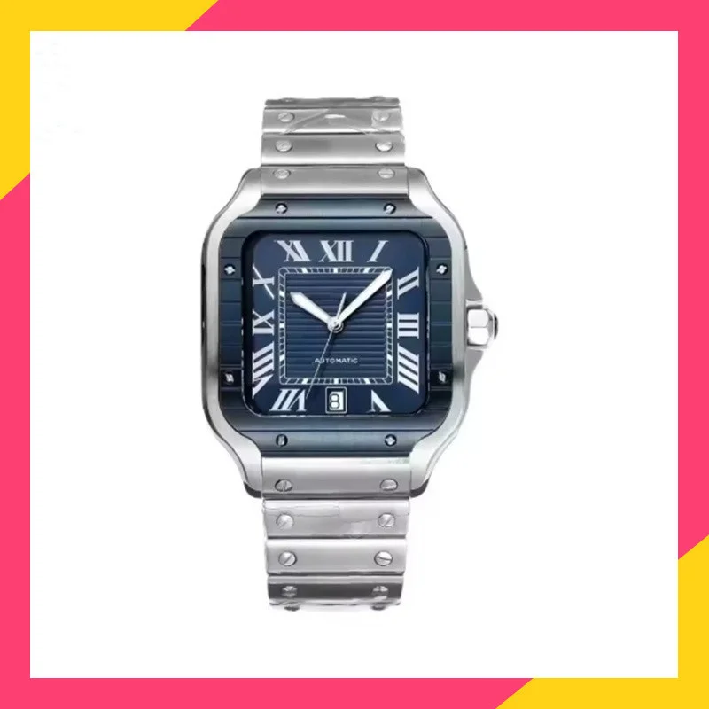 Top 2025 New 42mm Santos Series Men's Luxury Noble Fashion Exquisite Watch Couple Model Stainless Steel Automatic Wrist Watch