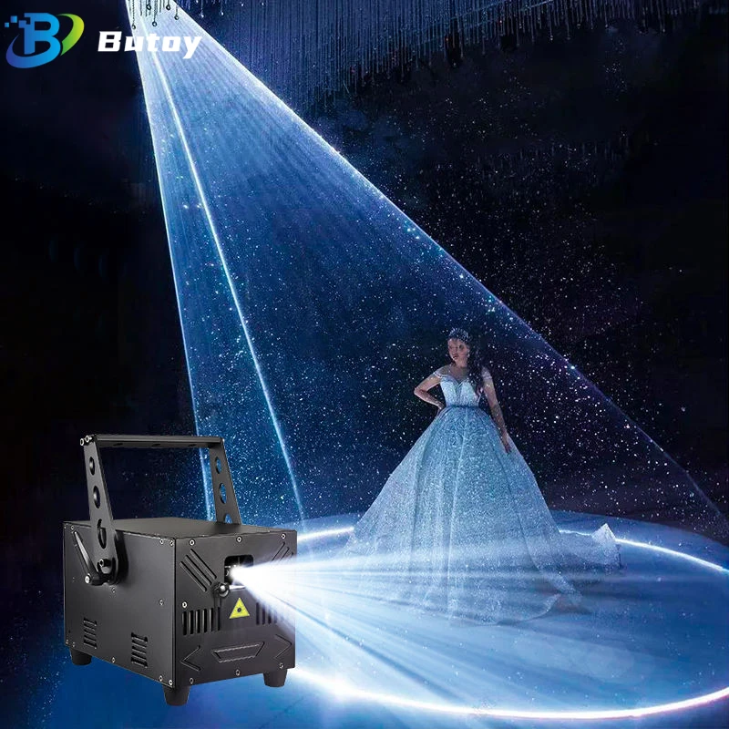 10W 3D Animation Laser Projector Lights Scanner DMX512 RGB Full-color Stage Lighting Effect For DJ Disco Party Nightclub Concert