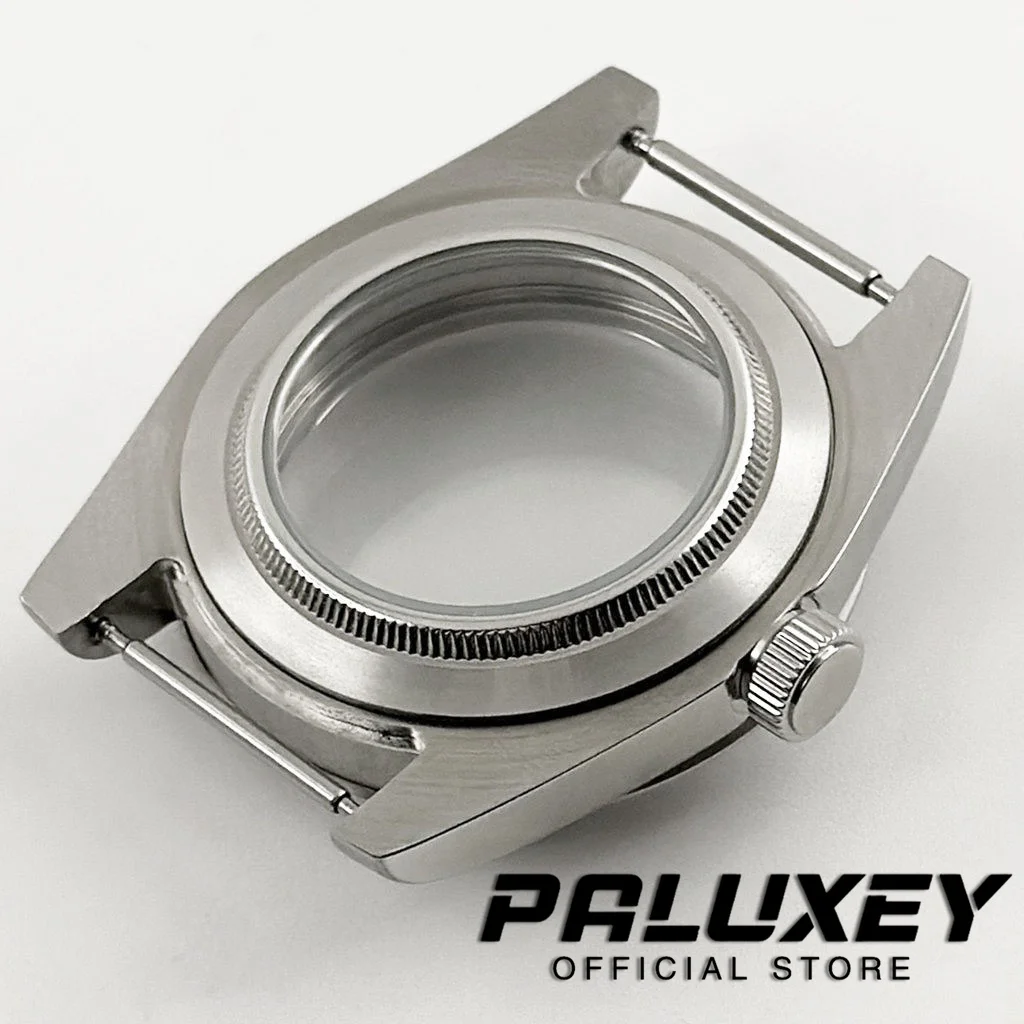 เคสนาฬิกากระจกแซฟไฟร์39มม. ใหม่ใส่ได้พอดีกับ NH34 NH35 NH70 NH72เคลื่อนที่2824นาฬิกาเคลื่อนไหว24ชั่วโมง Gmt FIXED BEZEL 316L เหล็กแข็ง