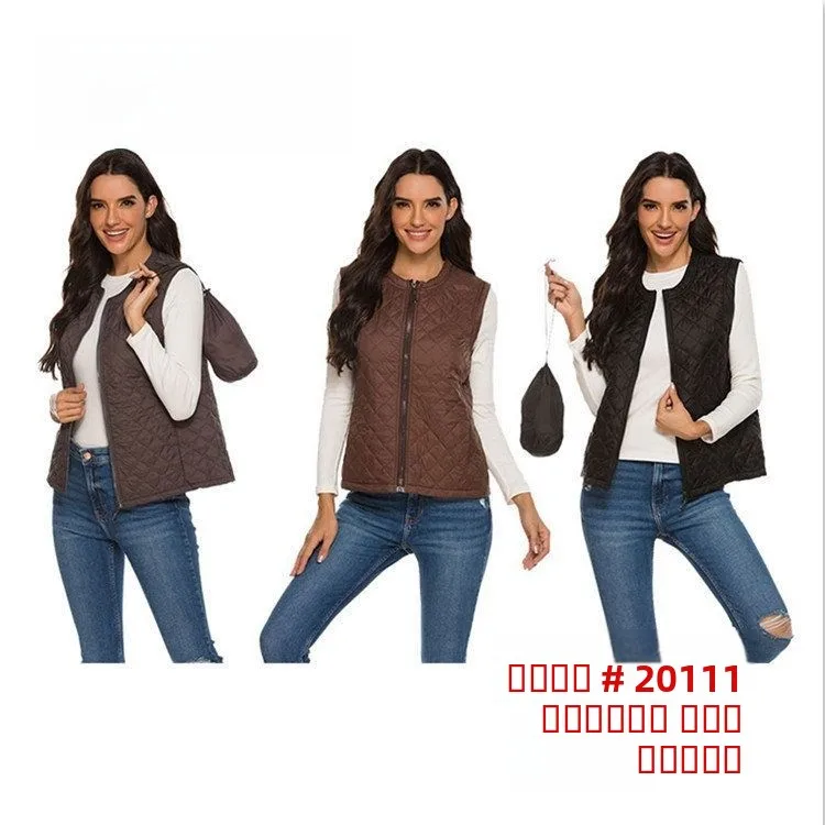 

Повседневный легкий хлопковый жилет стандартного кроя, универсальный женский топ на бретелях, милая застежка-молния, длинная сверовая длина