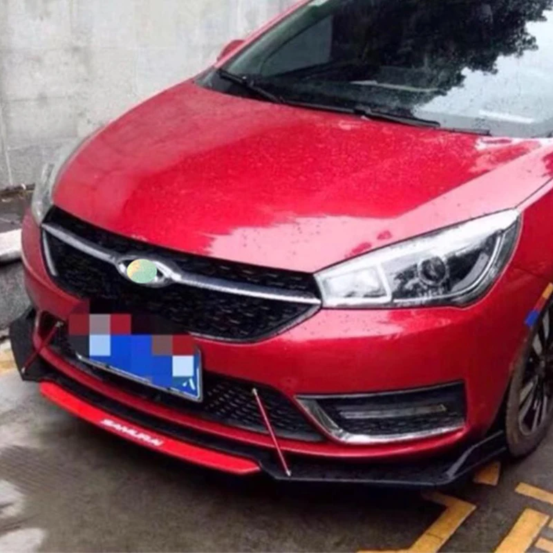 

Глянцевый черный, красный, для Chery Arrizo 5/2016-2024 года, ABS, передний бампер, диффузор для губ, сплиттер, аксессуары, комплект кузова
