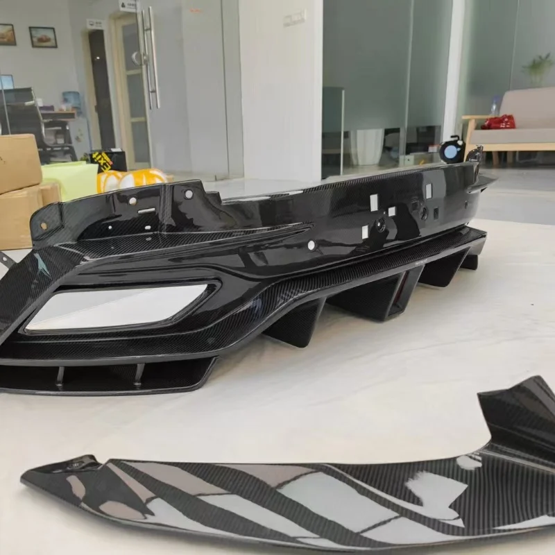 Pk Style Dry Carbon Fiber Small Surround Body Kit for Aston Martin DB11 Upgrade, Front Lip Edge Rear Diffuser