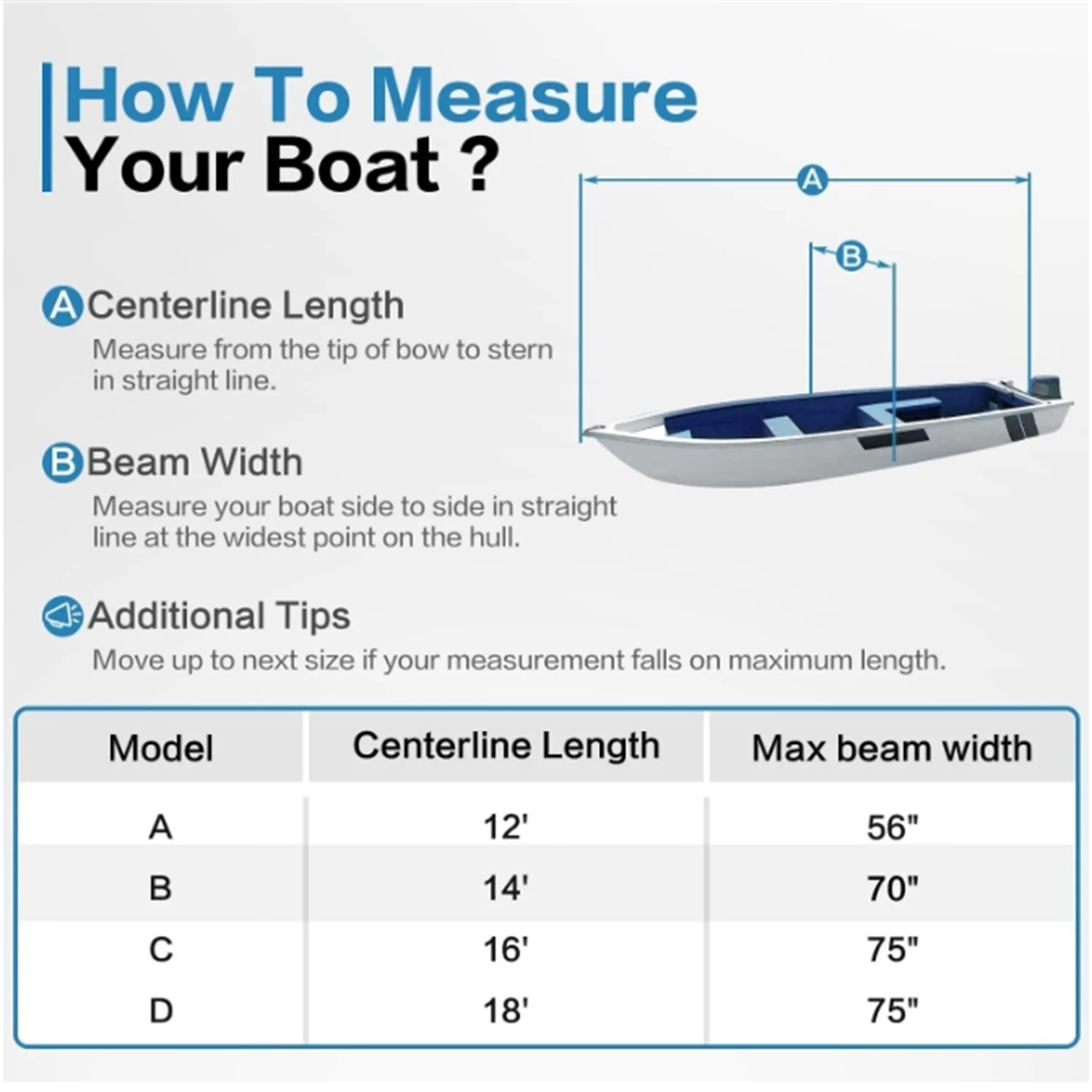 Jon Boat Cover 600D Solution-Dyed Oxford Fabric Heavy Duty Trailerable Jon Boat Cover Waterproof UV Resistant Marine Gra