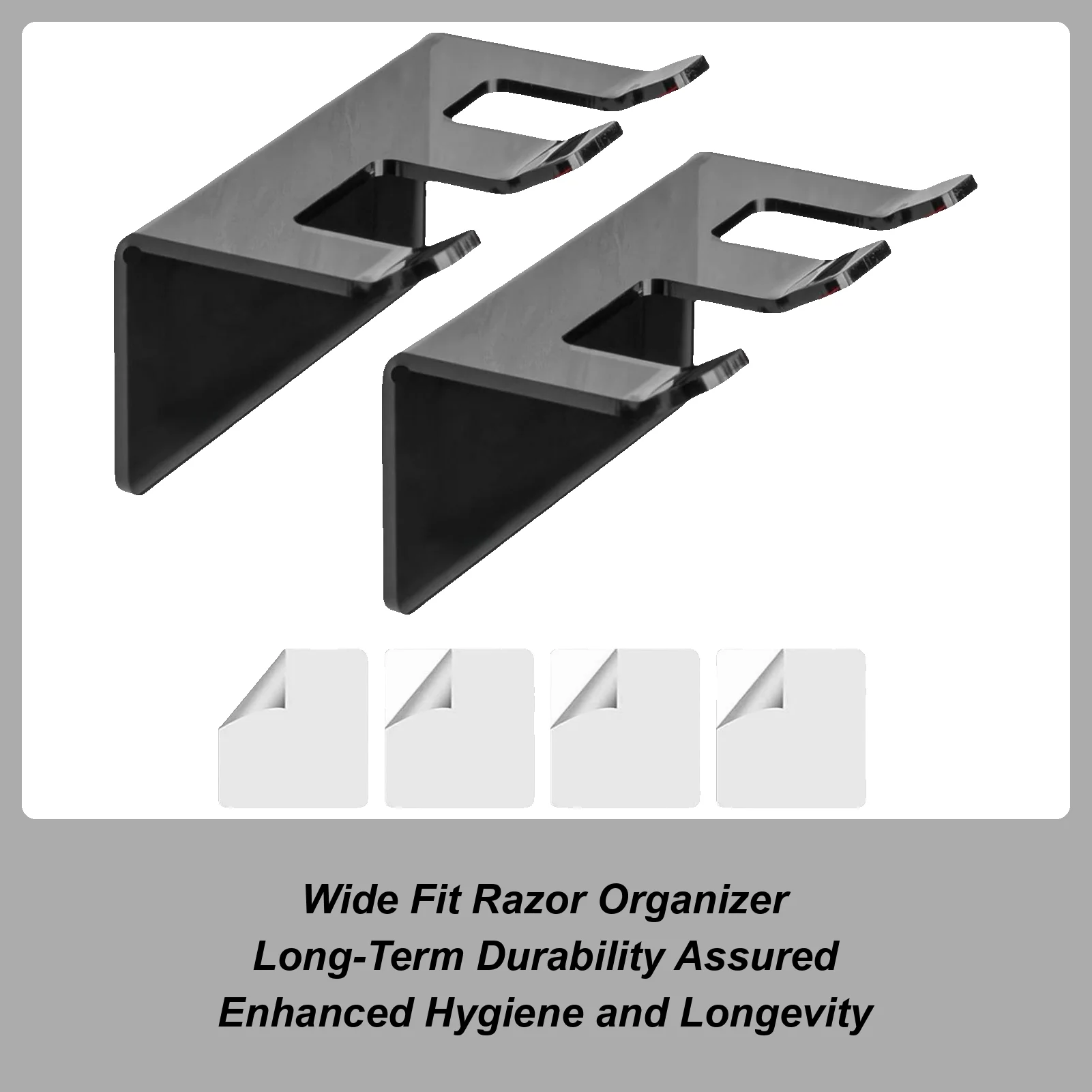 

Держатель для бритвы для душа на стену, сверхмощные водонепроницаемые настенные крючки, 2 шт., клейкая присоска, организация, подставка для туалета, общежития, автофургона