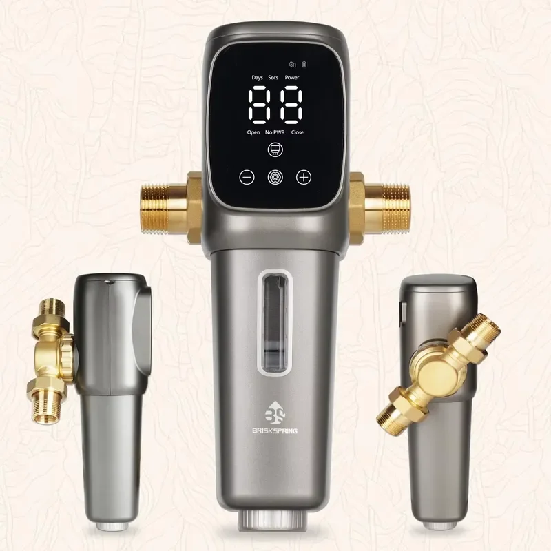 Whole House 40 Micron Automatic Sediment Filter High Flow Reusable Water Prefilter System Suitable for Europe US Residential