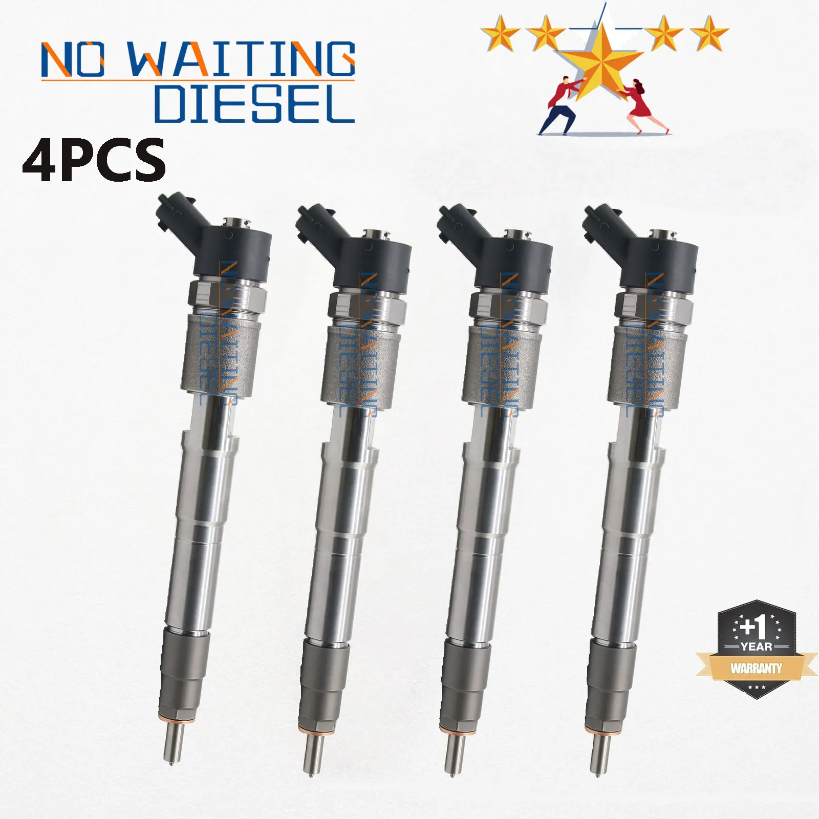 4PCS 0445110418 Common Rail Exchange Fuel Injector 0 445 110 418 Fuel Injection Pump Parts 0445 110 418 For Bosch