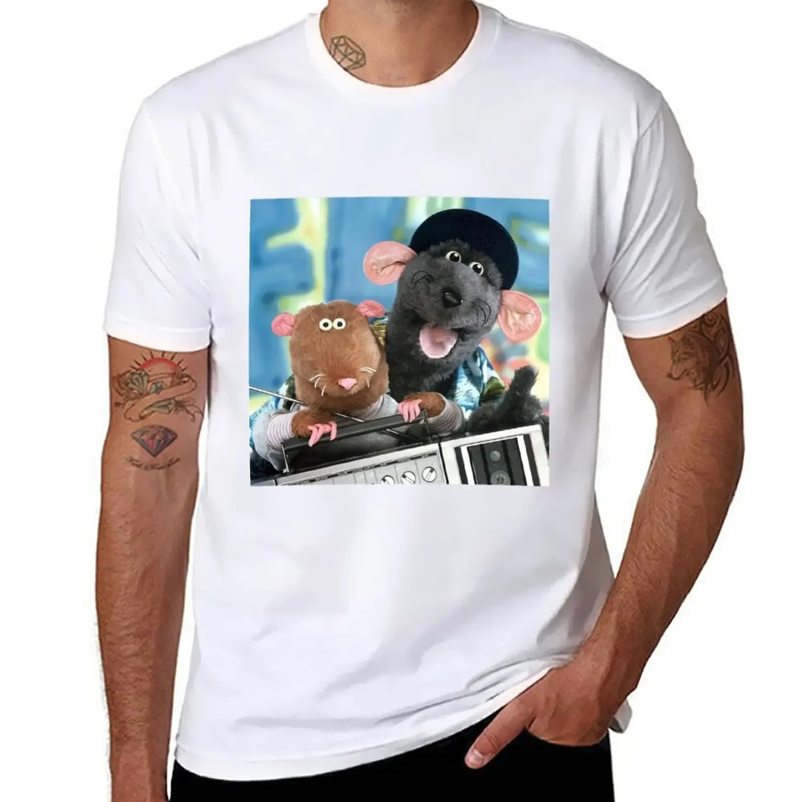 

Roland rat T-Shirt plain heavyweights boys whites oversized t shirt men