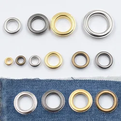 50 Sets Metal Brass Grommets Eyelets Clothing Scrapbooking for Leather Craft Belt Shoes Bag 3.5-12mm Grommet Round Eye Rings Hat