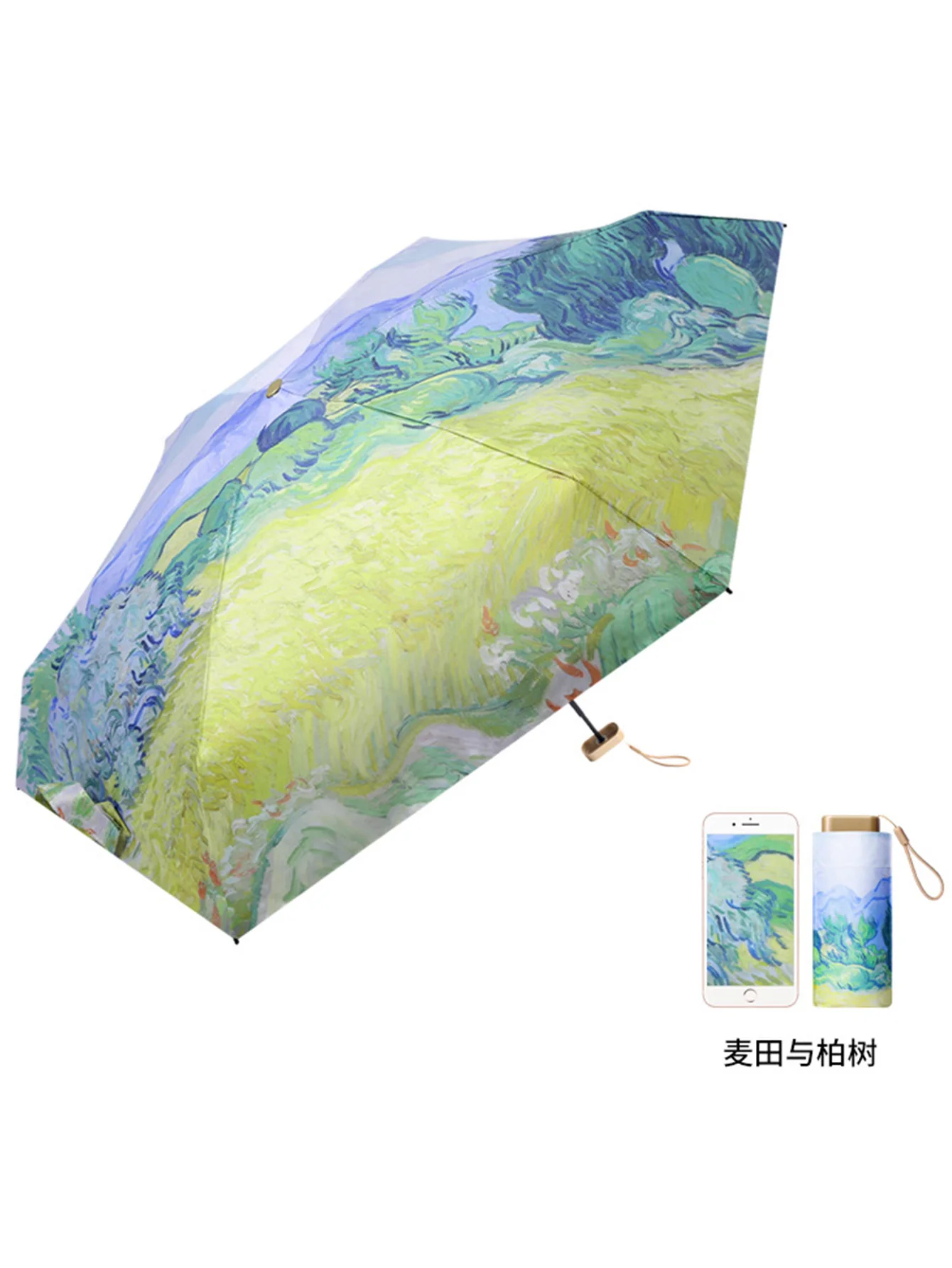 Mini Sun Umbrella Rain Umbrellas Anti UV 6-Folding Parasol Portable Lightweight Women Men Pocket Sunshade Umbrella for Travel