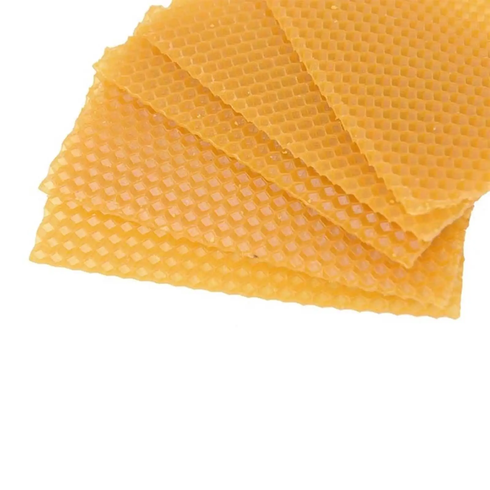 10Pcs Beeswax Sheets, Natural Beeswax Foundation Sheets for Honeycomb, Candle Making, Bee Hive Foundation Sheets Deep Foundation