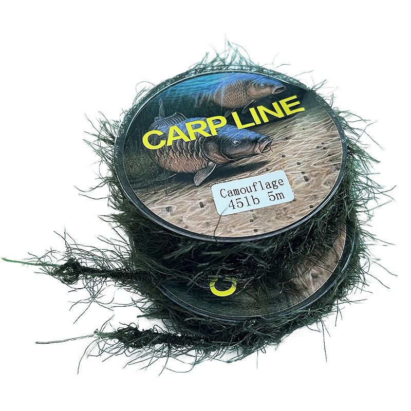 TAKEDO 5M Disguising Seagrass PE Braid Line Weeds Carp Line Lead Core Camouflage Fishing Line For Carp Fishing