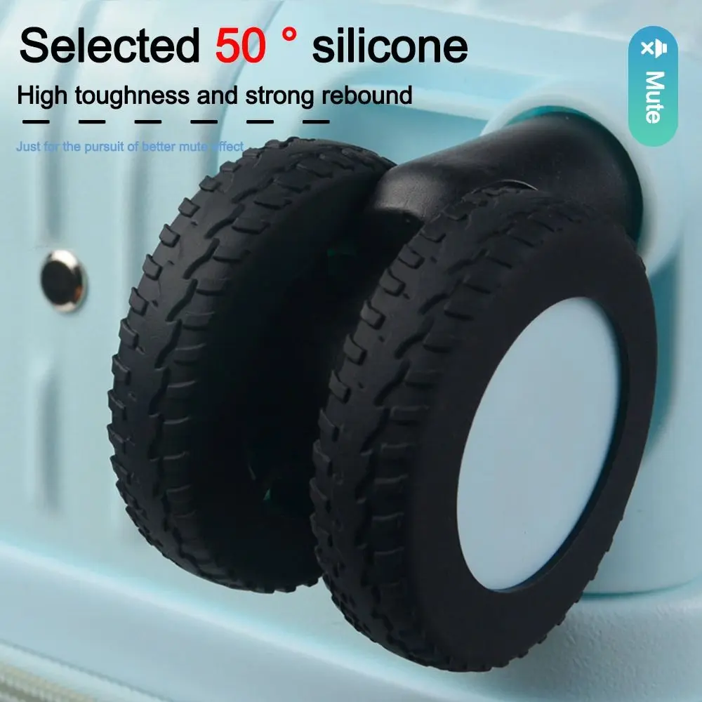 8Pcs Suitcase Parts Travel Luggage Caster Shoes Reduce Wheel Wear Reduce Noise Trolley Box Casters Cover Silent Sound