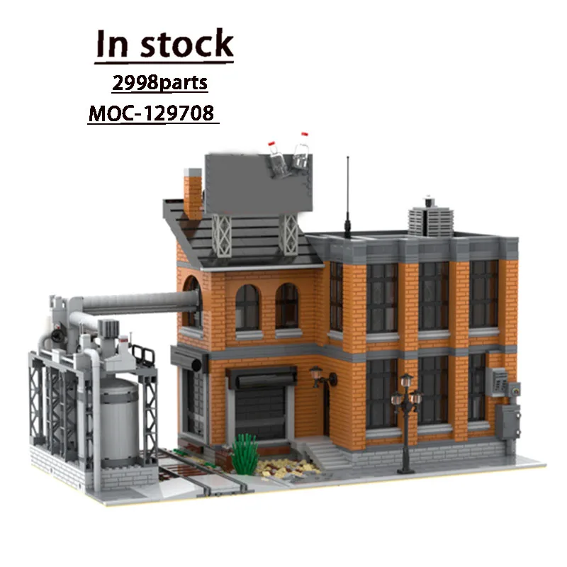 MOC-129708 City Factory Building Block Model, 2998 Parts, Creative Gift Toy for Boys, Children's Birthday and Christmas