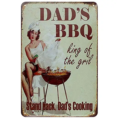 

Fresh BBQ Theme 8x12 Inch Art Bar Decoration Kitchen Wall Decor Metal Tin Sign