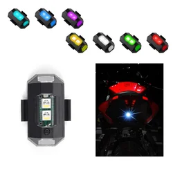 LED Strobe Warning Light Motorcycle Mini Safety Anti Collision Turn Signal Indicator 7 Color Drone Flash Lamp for Scooter Car