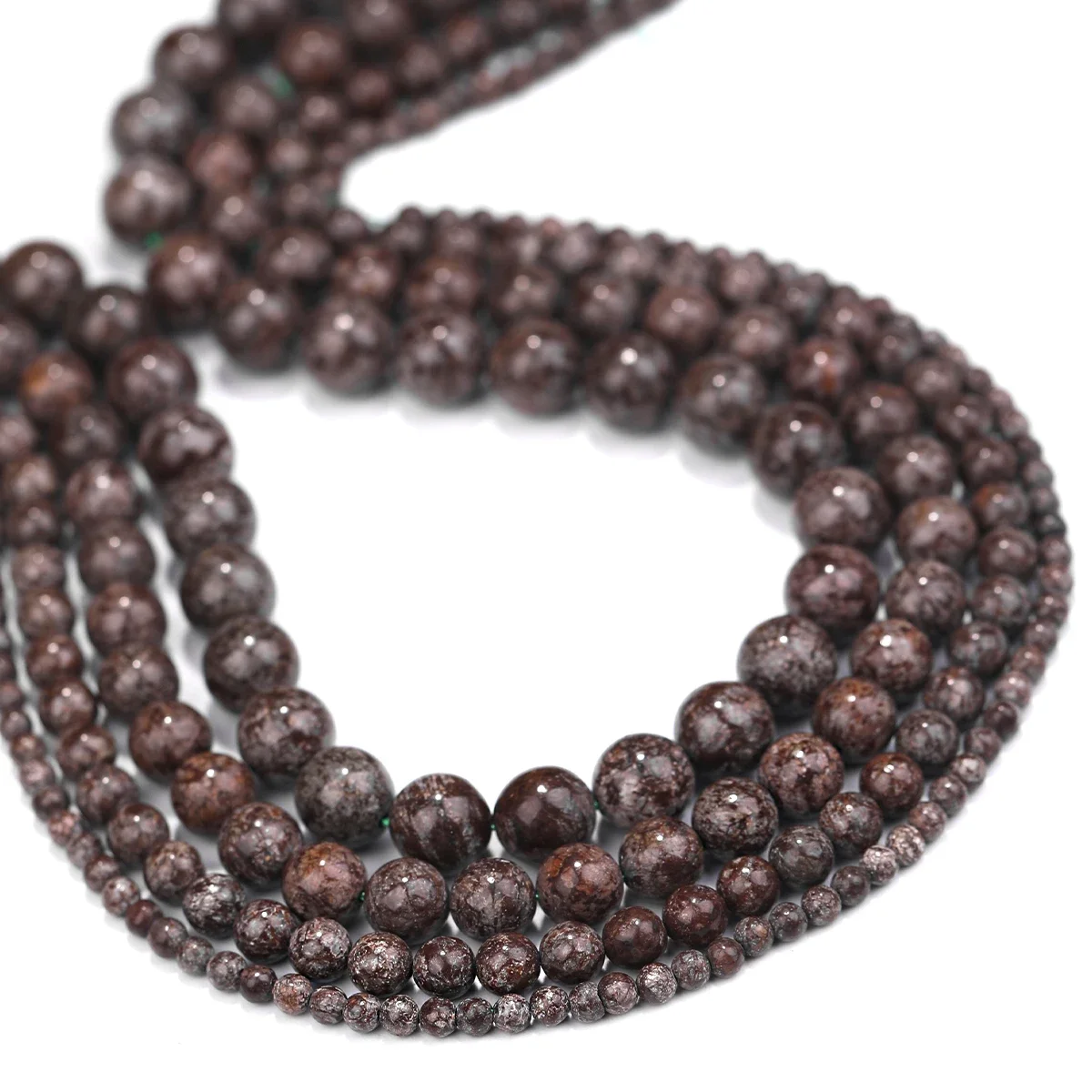 

4/6/8/10/мм натуральные граненые кофейные снежинки яшмы круглые свободные бусины-разделители для изготовления ювелирных изделий DIY браслет ручной работы 1 полоса