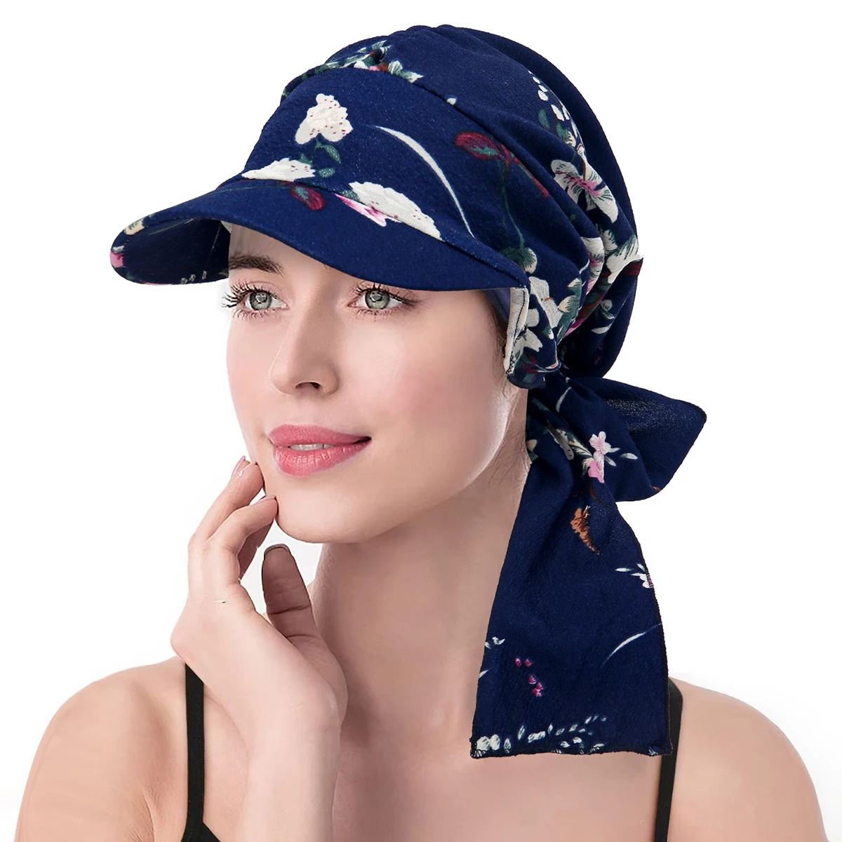 Vrouwen Moslim Hijab Caps Met Rand Print Tulband Motorkap Dames Hoofddoek Hoed Wrap Haar Kan Verborgen Achter De Hoed