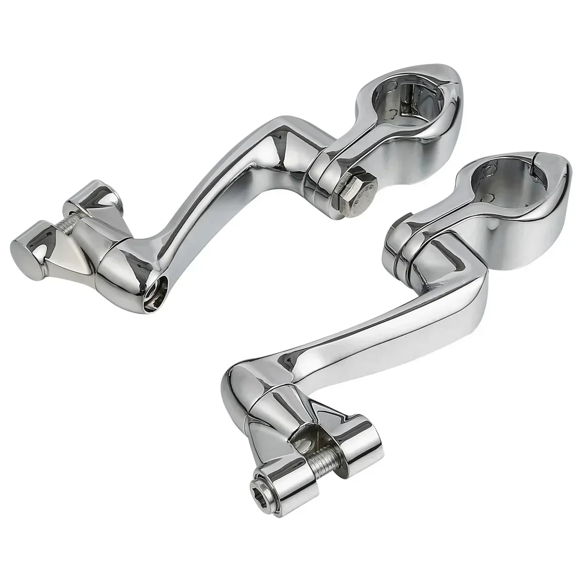 

For Harley Suzuki Honda Kawasaki Universal Accesorios moto 360 Adjustable Highway Angled Engine Guard Foot Peg Mount Kit