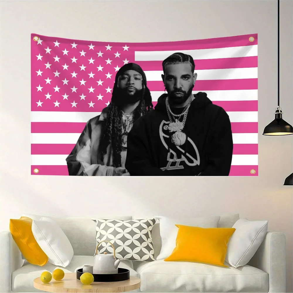 3x5FT Drake X Future Flags Custom Flag on the Wall Home Decor Items Outdoor Decors Bedrooms Room Y2k Personalized Funny Banners