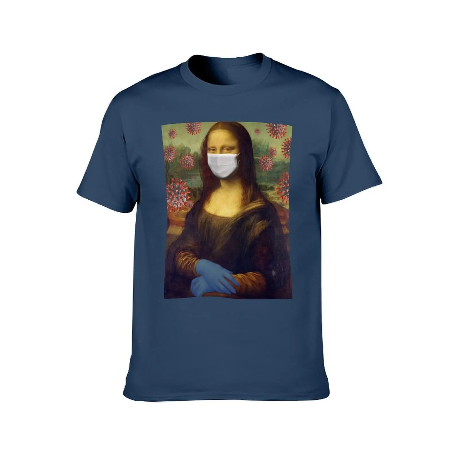 Mona Lisa Coronavirus Virus Protection Measure, RBSSG T-Shirt vintage clothes Short sleeve tee outfits for men